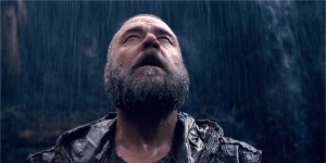Noah (Russell Crowe) finally feels the rain in Noah