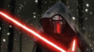 Kylo Ren (Adam Driver) has anger issues in Star Wars Episode VII - The Force Awakens